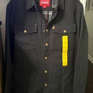 Coleman Dark Jacket with fleece Plaid Interior mens Med